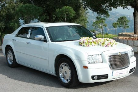 White decorated Chrysler 300 C